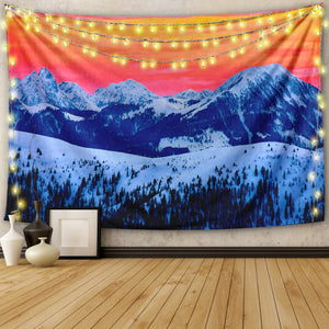 Amazing Sunset in Alps Tapestry