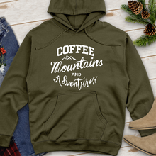 Load image into Gallery viewer, Coffee Mountains and Adventures Midweight Hoodie