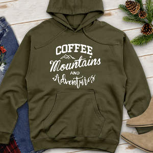 Coffee Mountains and Adventures Midweight Hoodie