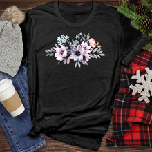 Load image into Gallery viewer, Purple Watercolor Flower Heathered Tee