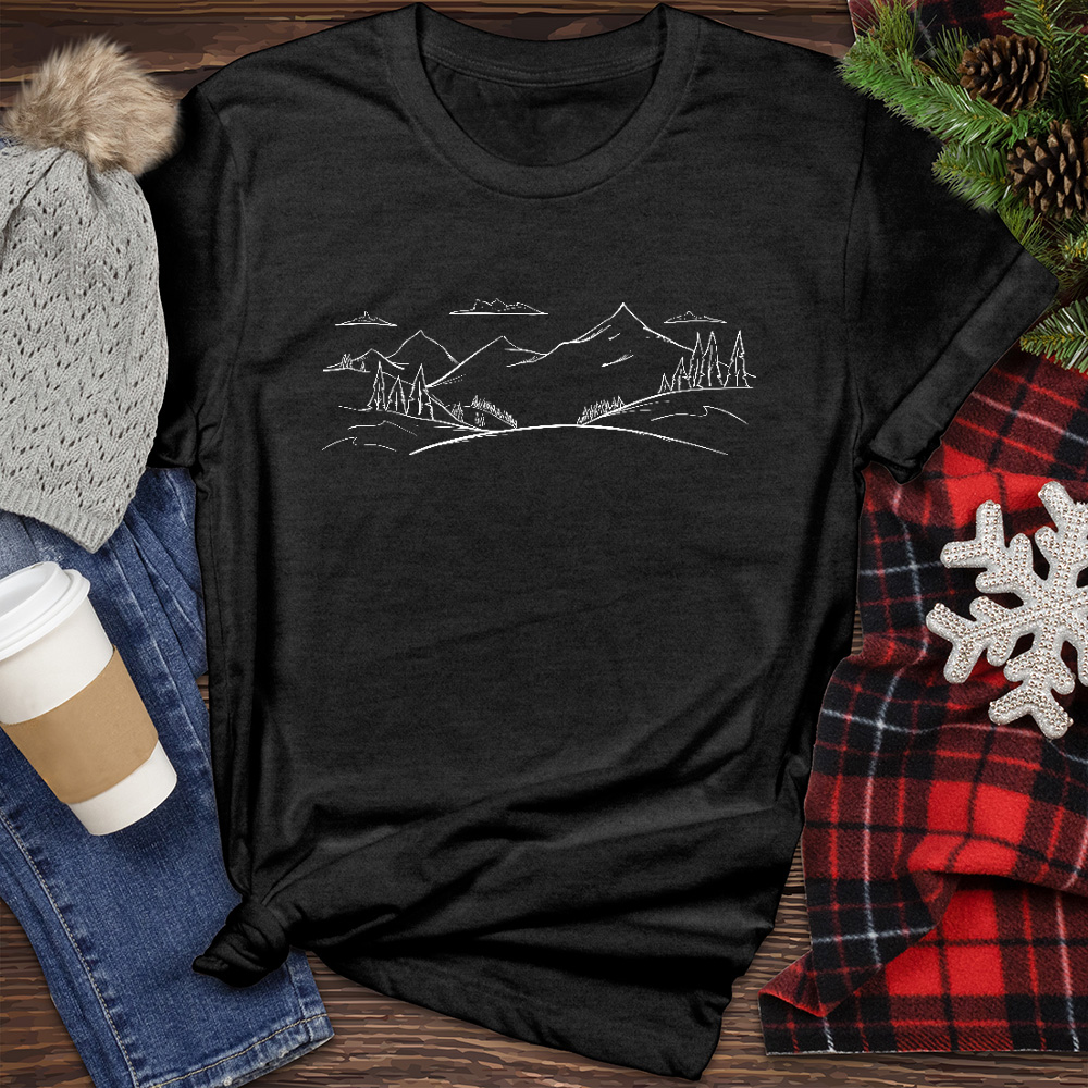 Outline Mountain Heathered Tee