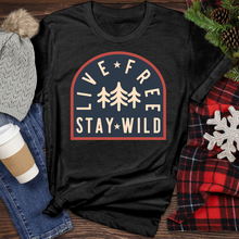 Load image into Gallery viewer, Live Free Stay Wild Heathered Tee