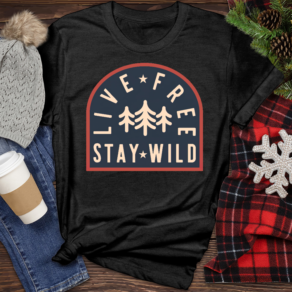Live Free Stay Wild Heathered Tee