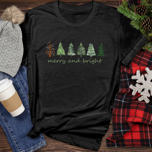 Merry and Bright Heathered Tee