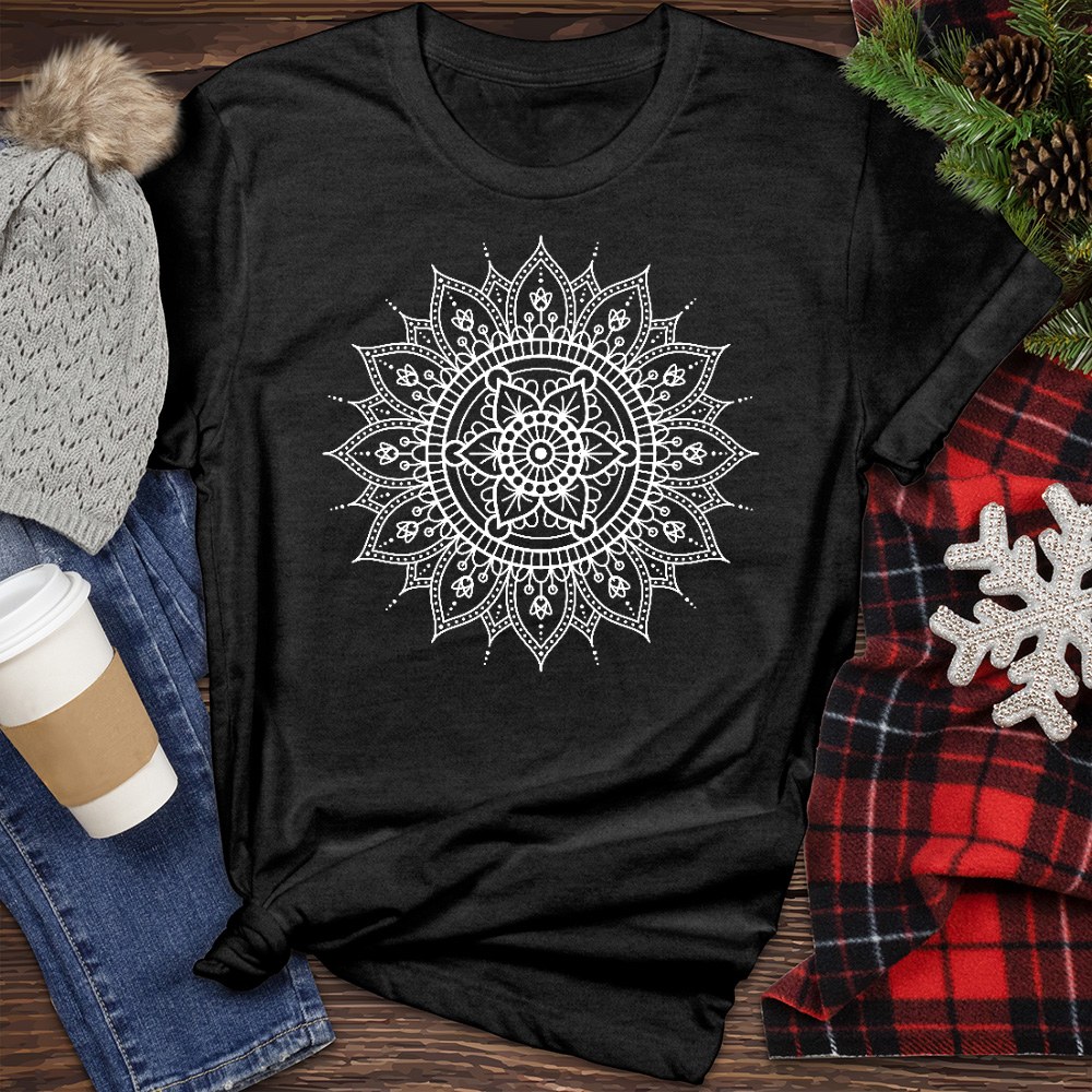 White Mandala Heathered Tee