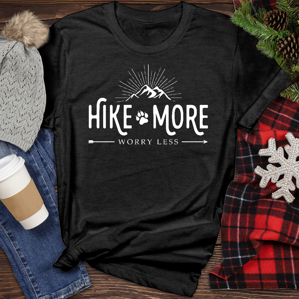 Hike More Worry Less Heathered Tee