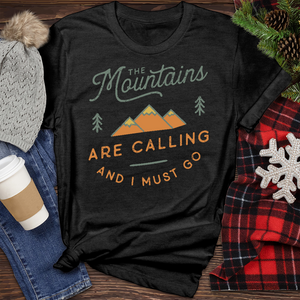 Mountains Are Calling Heathered Tee