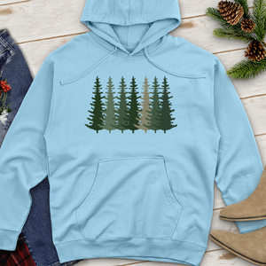 Evergreen Forest Tree Midweight Hoodie
