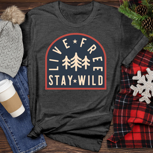 Live Free Stay Wild Heathered Tee
