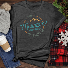 Load image into Gallery viewer, The Mountains Are Calling Heathered Tee