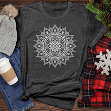 Load image into Gallery viewer, White Mandala Heathered Tee