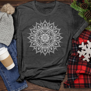 White Mandala Heathered Tee