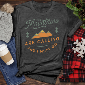 Mountains Are Calling Heathered Tee