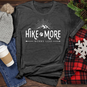 Hike More Worry Less Heathered Tee