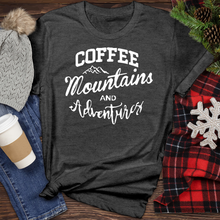 Load image into Gallery viewer, Coffee Mountains and Adventures Heathered Tee