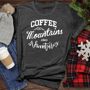 Coffee Mountains and Adventures Heathered Tee