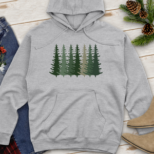 Evergreen Forest Tree Midweight Hoodie