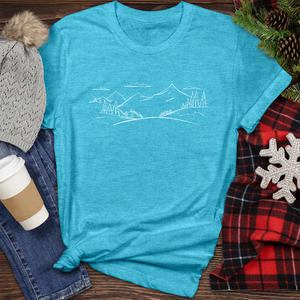 Outline Mountain Heathered Tee