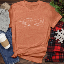 Load image into Gallery viewer, Outline Mountain Heathered Tee