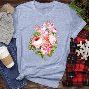 Flower Bouquet 2 Heathered Tee