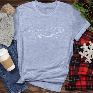 Outline Mountain Heathered Tee