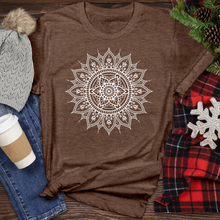 Load image into Gallery viewer, White Mandala Heathered Tee