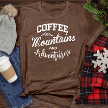 Load image into Gallery viewer, Coffee Mountains and Adventures Heathered Tee