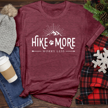 Load image into Gallery viewer, Hike More Worry Less Heathered Tee