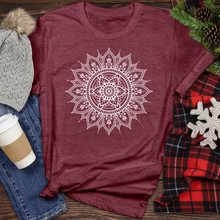 Load image into Gallery viewer, White Mandala Heathered Tee