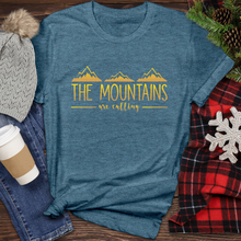 Load image into Gallery viewer, Mountains Are Calling Gold 01 Heathered Tee