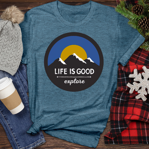 Life Is Good Heathered Tee