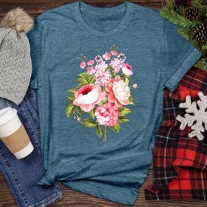 Flower Bouquet 2 Heathered Tee