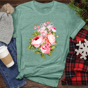 Flower Bouquet 2 Heathered Tee