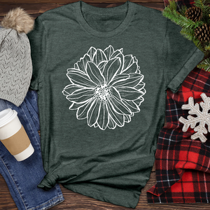 Decorative Dahlia Flowers Heathered Tee