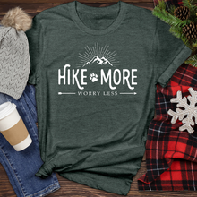 Load image into Gallery viewer, Hike More Worry Less Heathered Tee