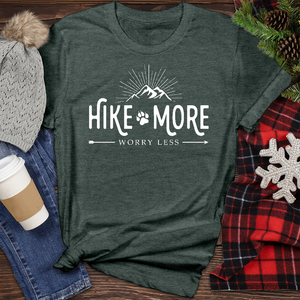 Hike More Worry Less Heathered Tee