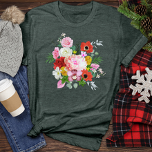 Load image into Gallery viewer, Realistic Flower Bunch Heathered Tee