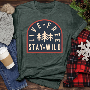 Live Free Stay Wild Heathered Tee