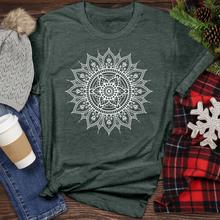 Load image into Gallery viewer, White Mandala Heathered Tee