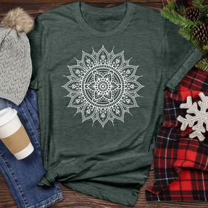 White Mandala Heathered Tee