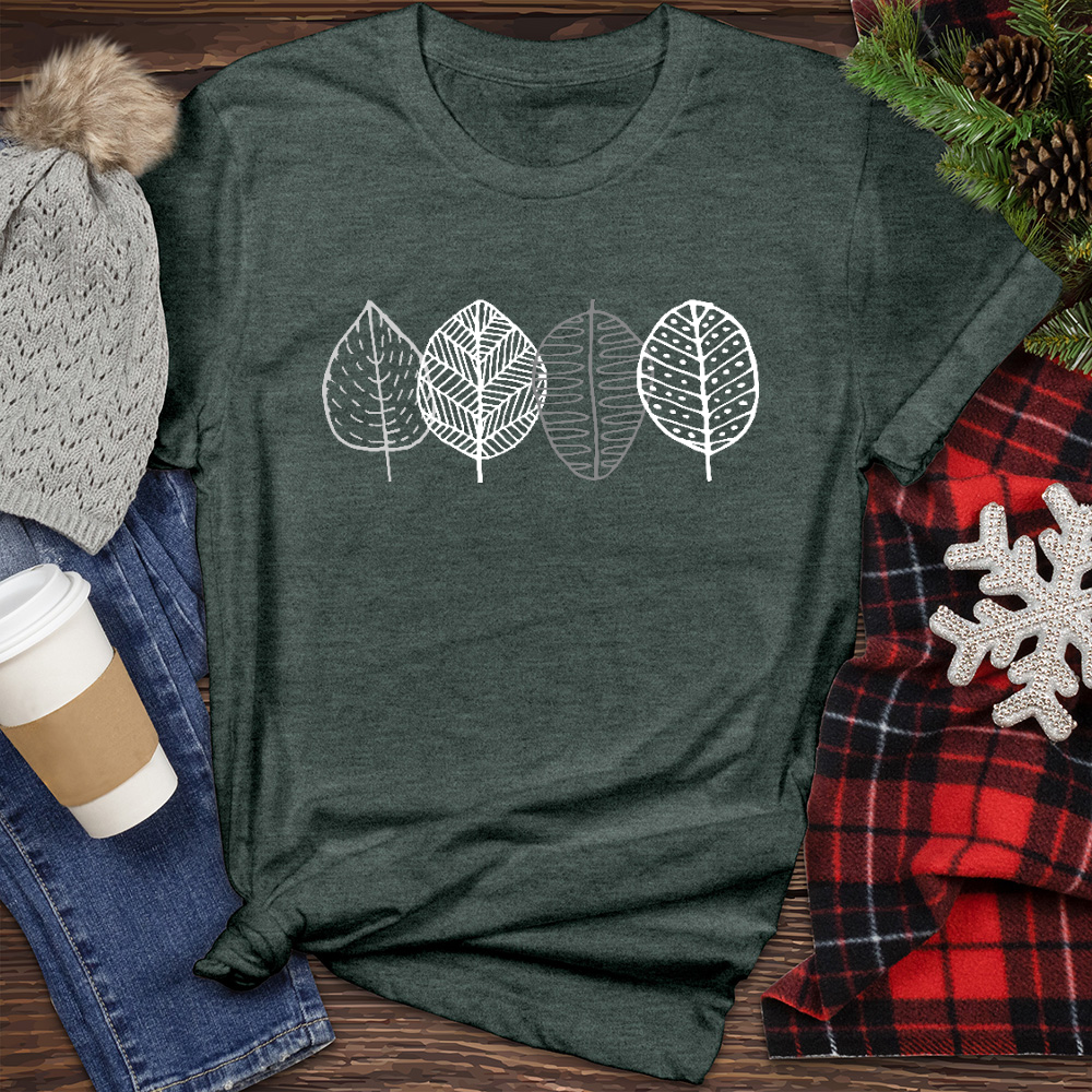 Leaves Set Heathered Tee