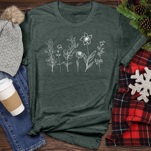 Various Flowers Heathered Tee