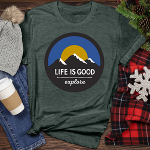 Life Is Good Heathered Tee