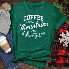 Load image into Gallery viewer, Coffee Mountains and Adventures Heathered Tee