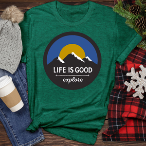 Life Is Good Heathered Tee