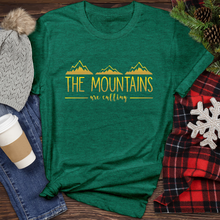 Load image into Gallery viewer, Mountains Are Calling Gold 01 Heathered Tee