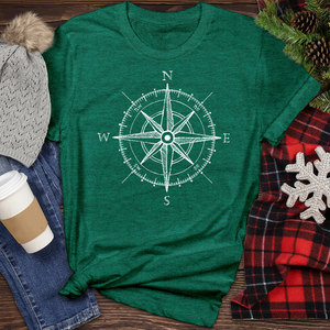 Compass Heathered Tee