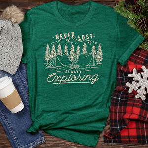Never Lost Always Exploring Heathered Tee