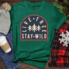Load image into Gallery viewer, Live Free Stay Wild Heathered Tee