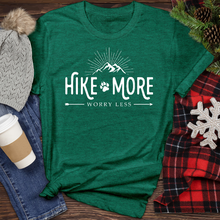 Load image into Gallery viewer, Hike More Worry Less Heathered Tee